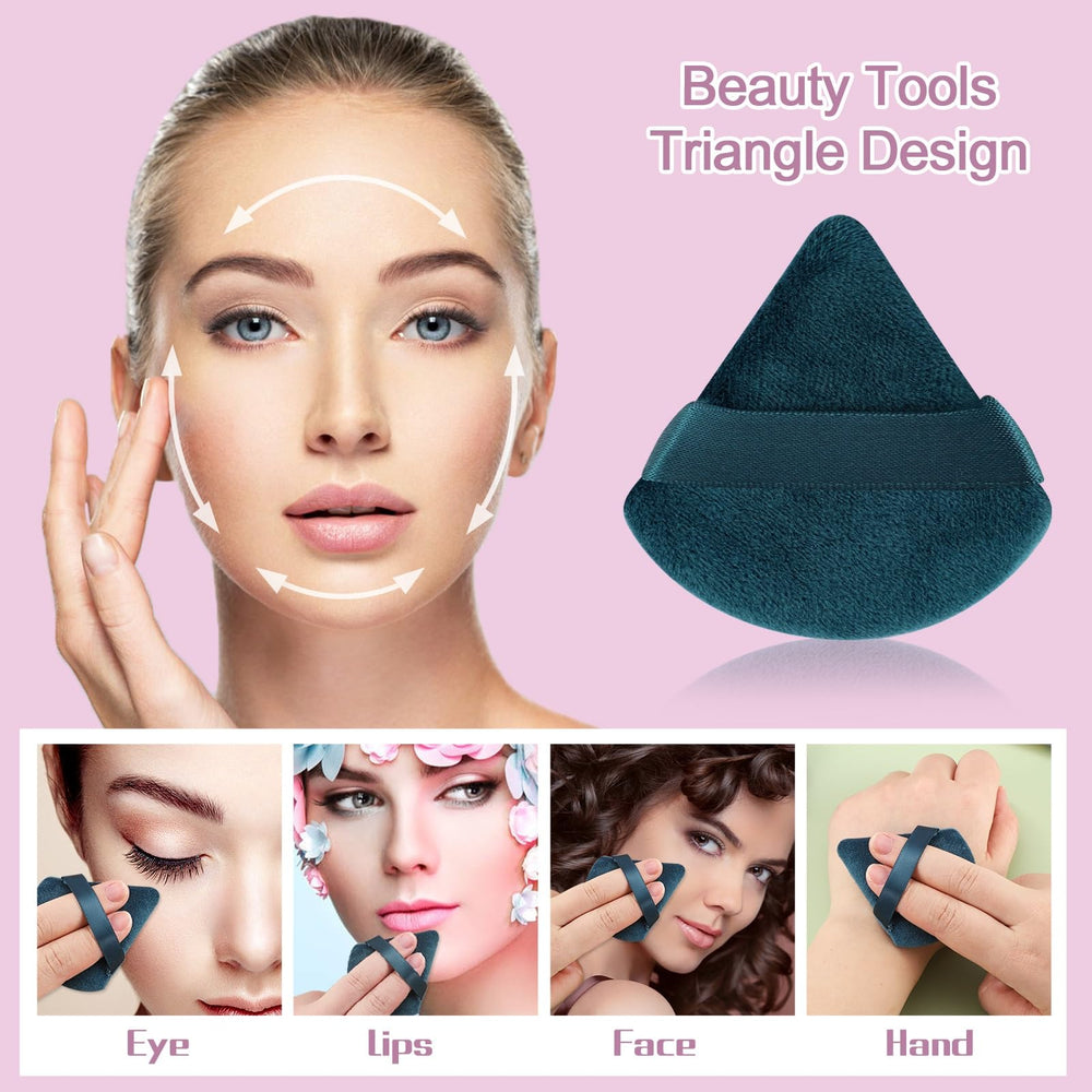 Pimoys puff azul pavo real para rostro y cuerpo