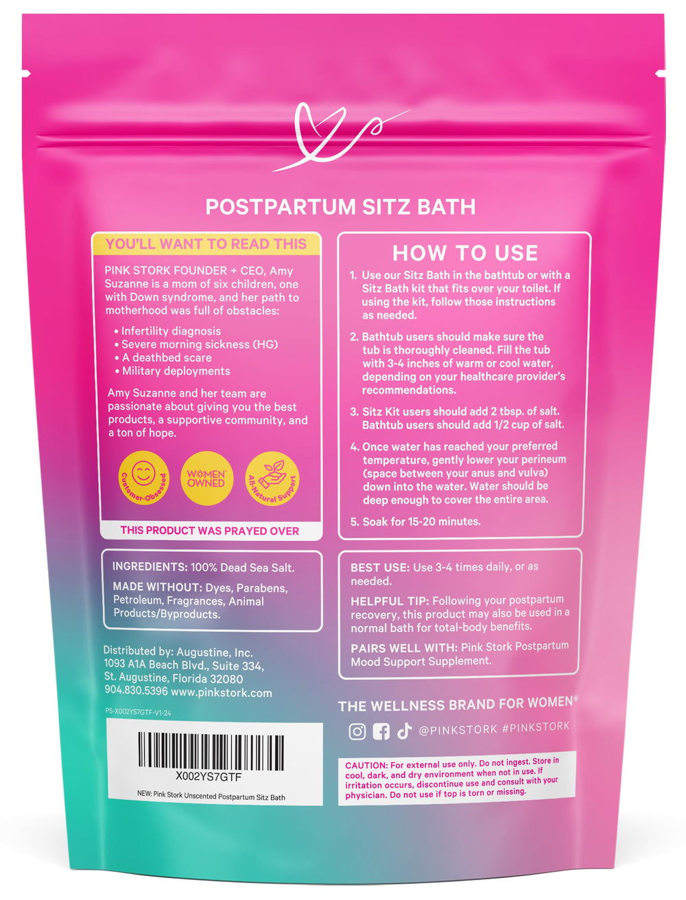Kit para mamá posparto con Pink Stork bano-sitz