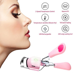 Pinkiou curvador con almohadilla de silicona para párpados seguros.