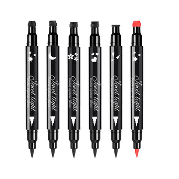 Pinkiou set delineador estampas dobles de 6 piezas para looks rápidos y creativos