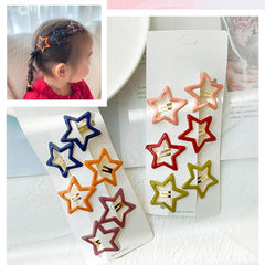 PINKSEE pinzas con estrellas brillantes, seis pares para looks variados.