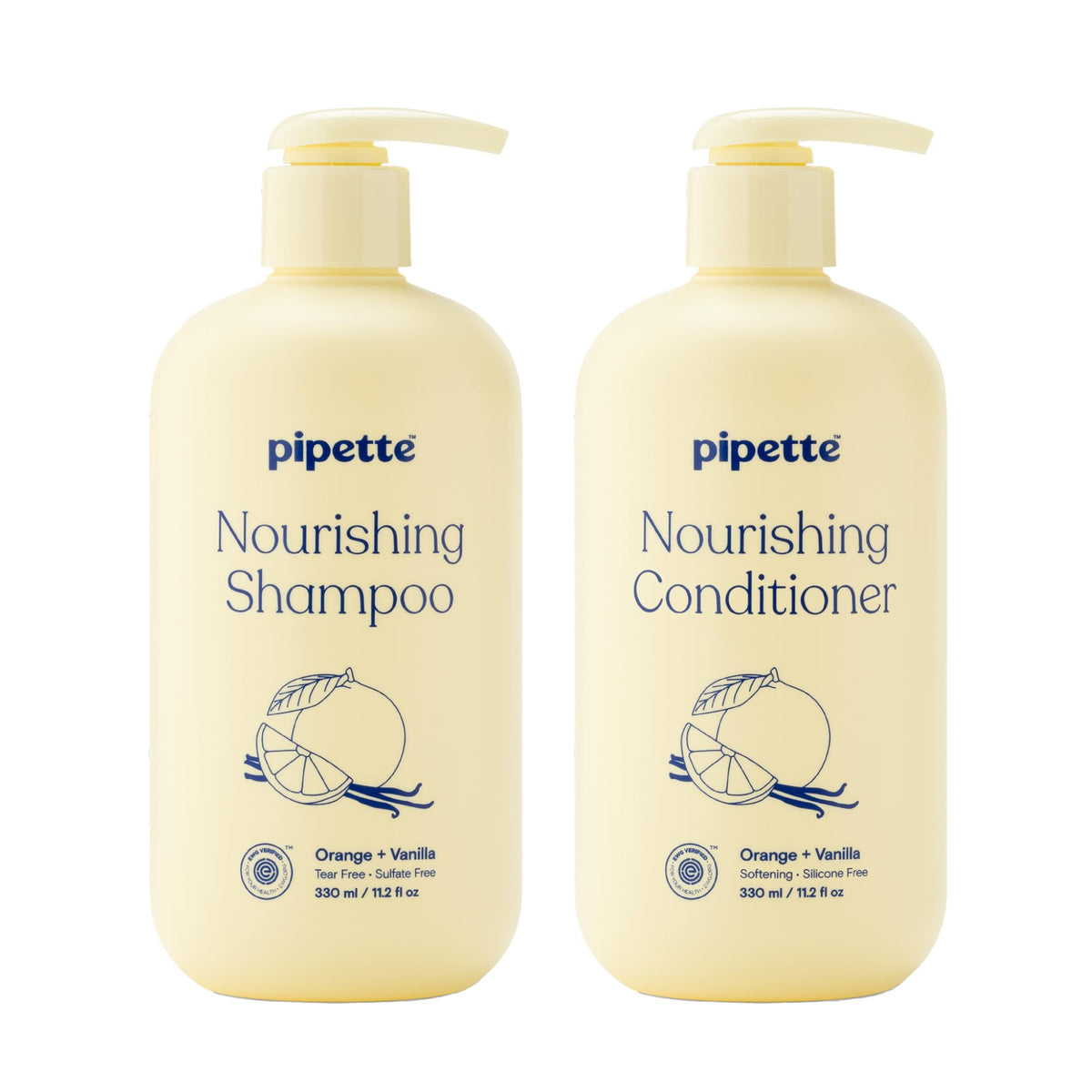 Pipette daily nourishing shampoo bottle with gentle cleansing for kids.
