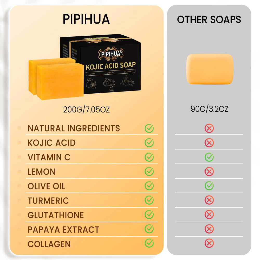 Jabón PIPIHUA Kojic con glutación, brillo suave