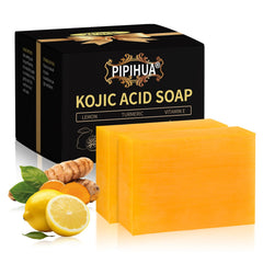 Jabón PIPIHUA Kojic con limón, aroma cítrico y piel luminosa