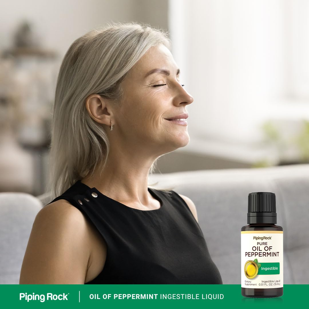 Envase de 15 ml de Piping Rock libre de gluten para uso seguro.