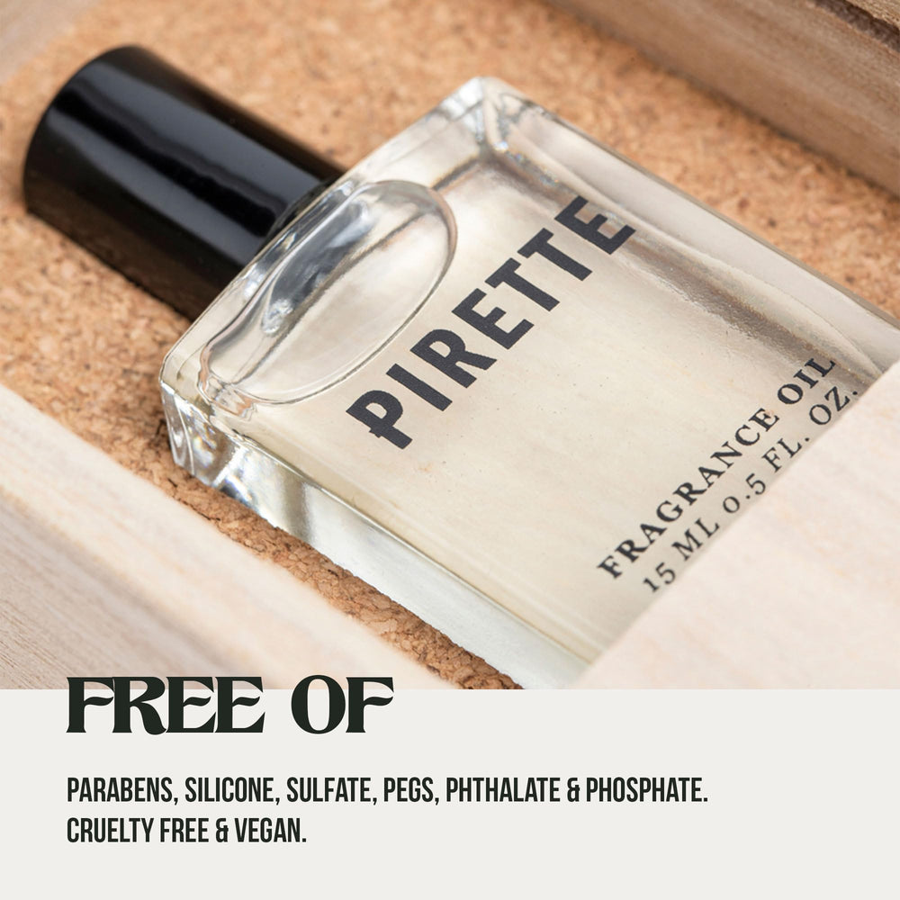 PIRETTE fragancia roll-on piel sensible: fórmula sin alcohol para uso diario.