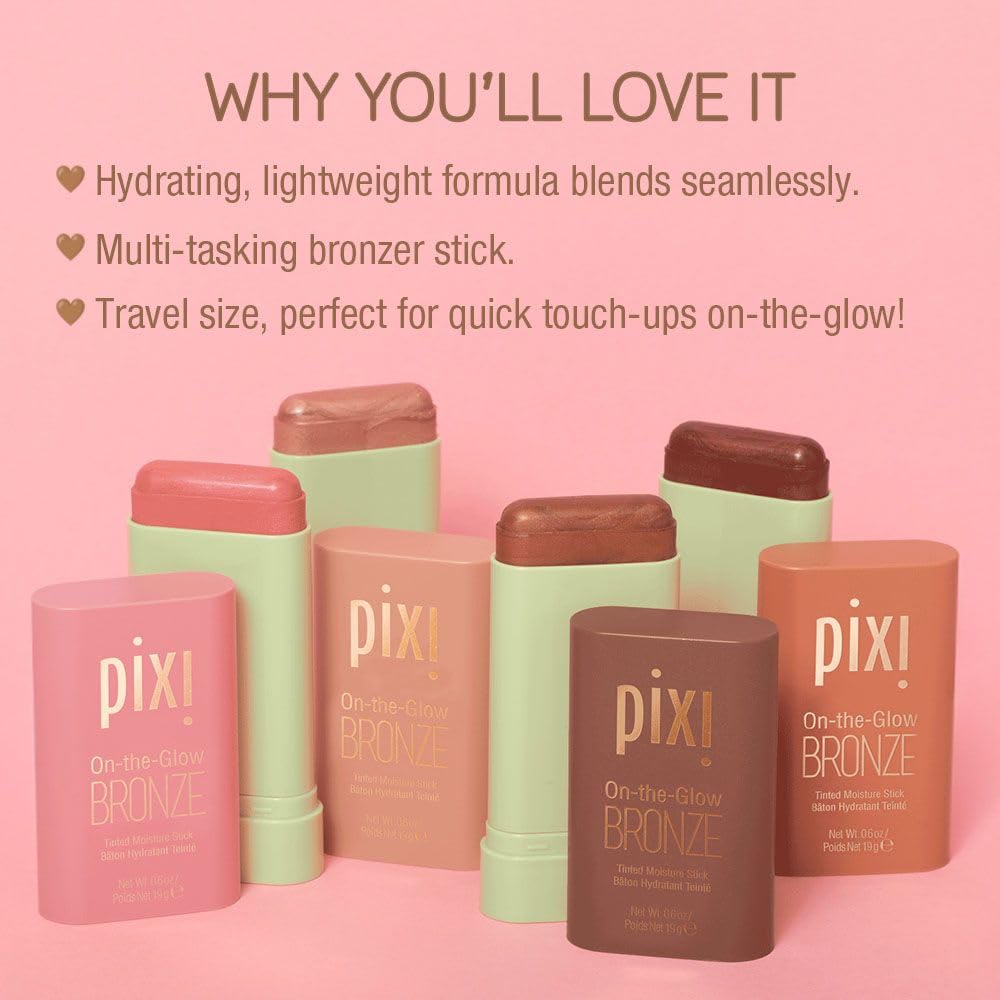 Pixi bronceador barra aloe vera calma y rehidrata al instante.