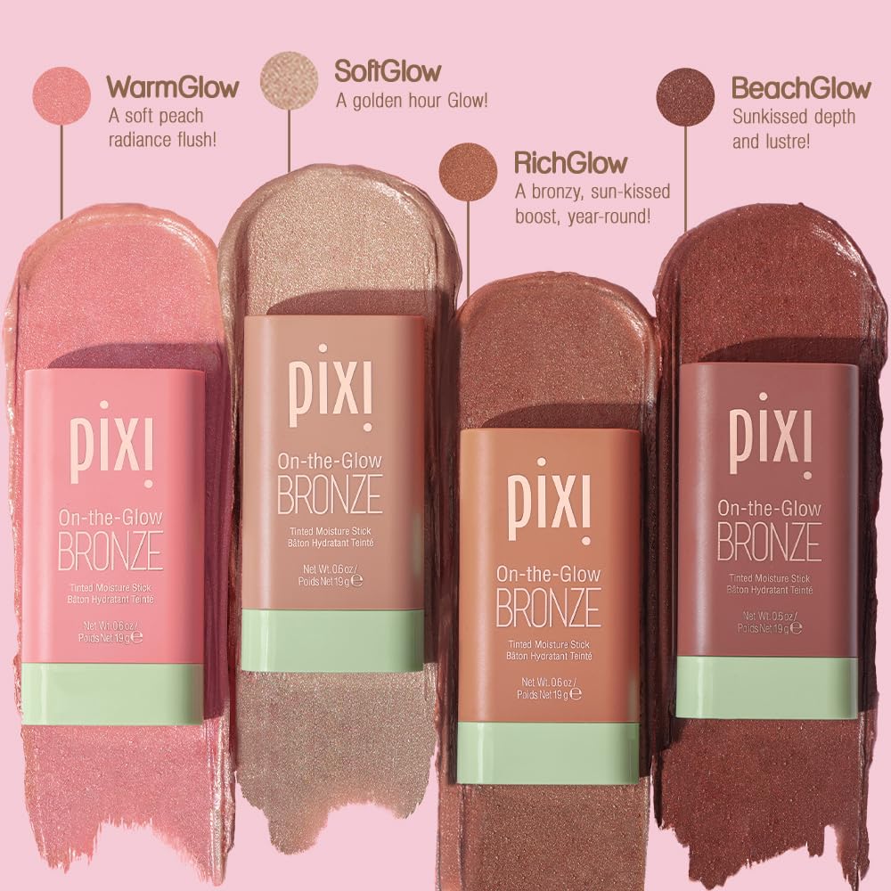 Pixi brillo bronceado ligero que resalta la piel sin esfuerzo.