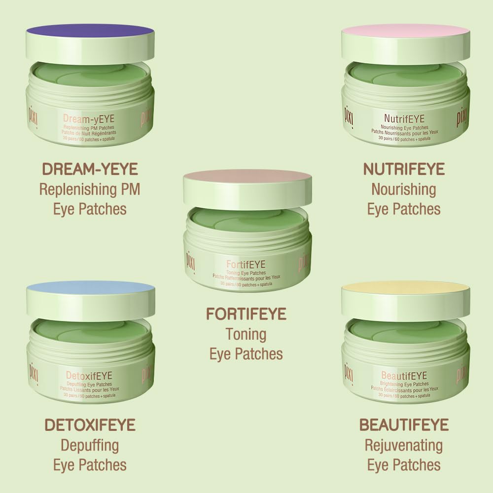 Pixi FortifEYE envase con 60 parches para una rutina completa.