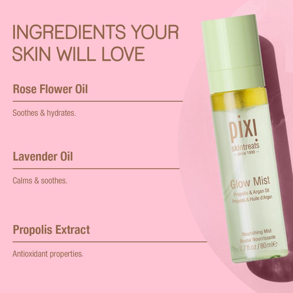 Pixi Glow Mist aceites naturales: hidratación de la piel