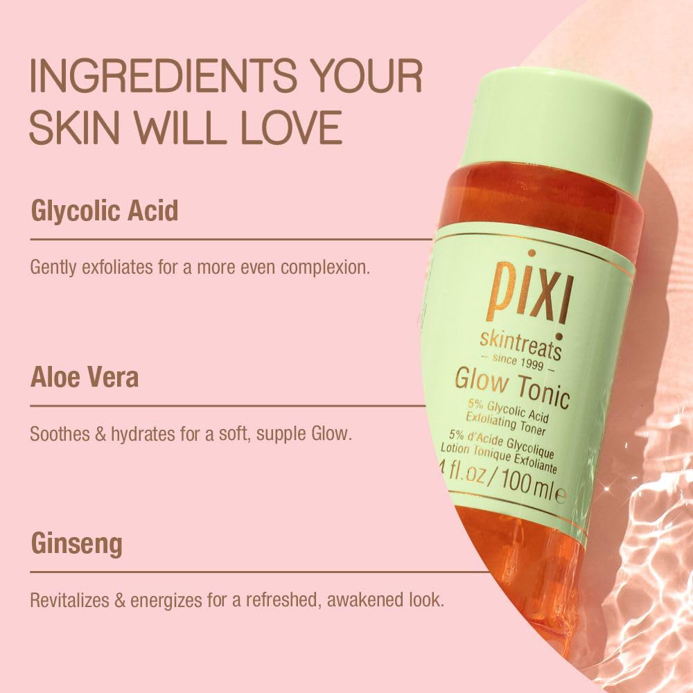 Pixi Glow Tonic, aloe vera pour apaiser et hydrater la peau