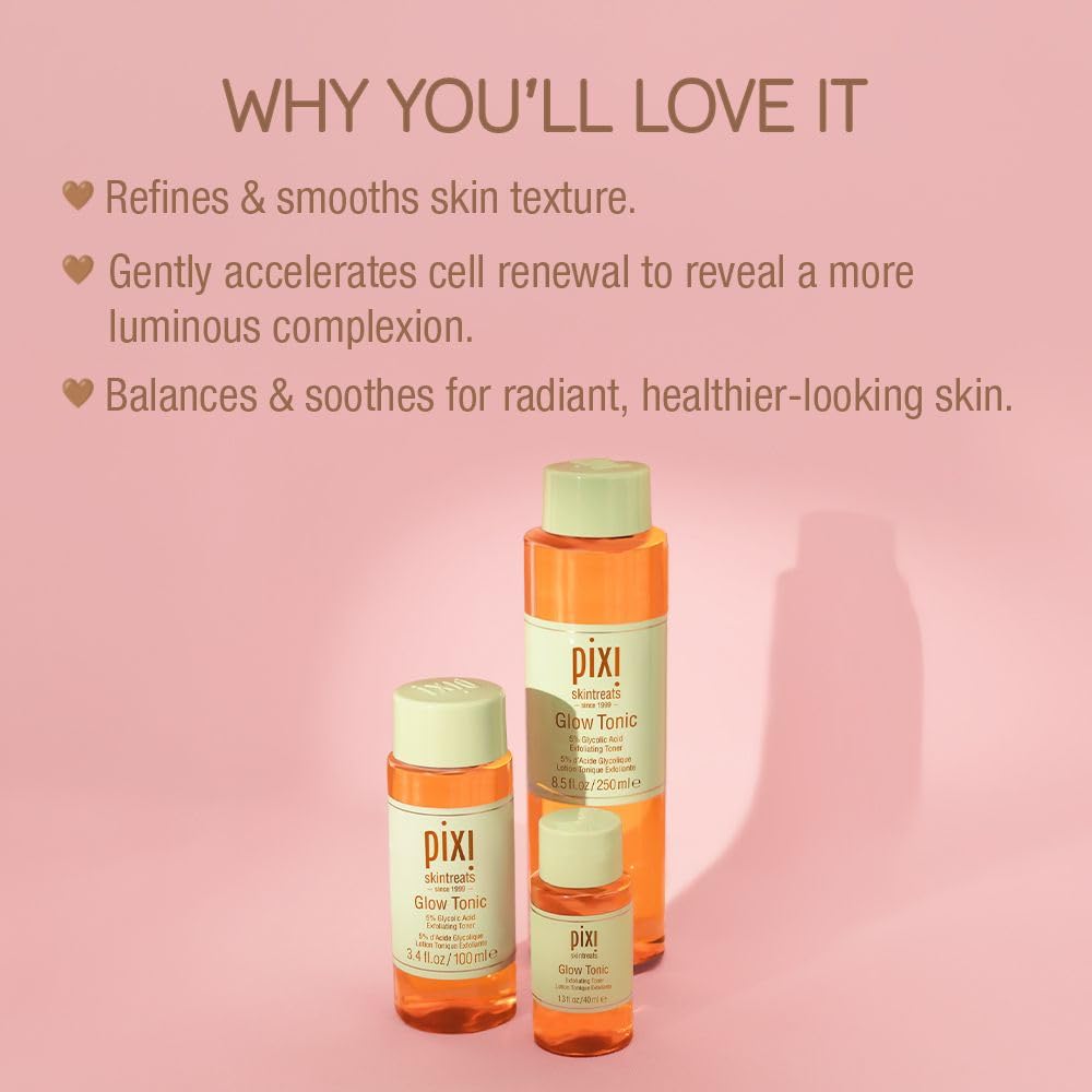 Pixi Glow Tonic: disco de algodón aplicado en la piel para exfoliación suave.