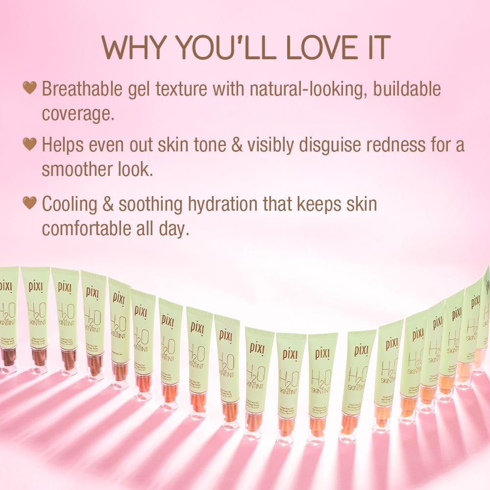 Applying Pixi H2O SkinTint for a breathable, natural look.