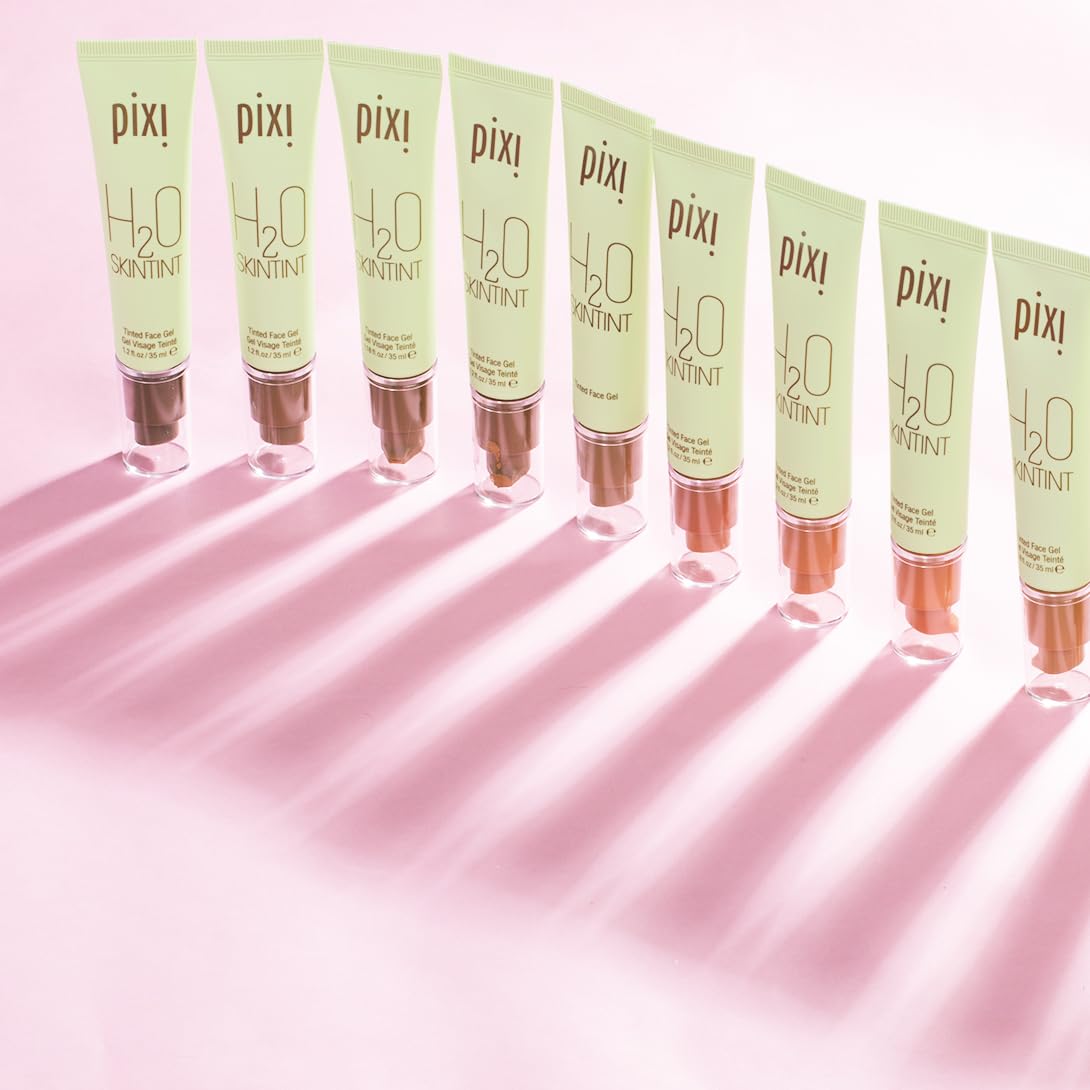 Pixi H2O SkinTint ingredients: green tea, rose water, lavender shown.