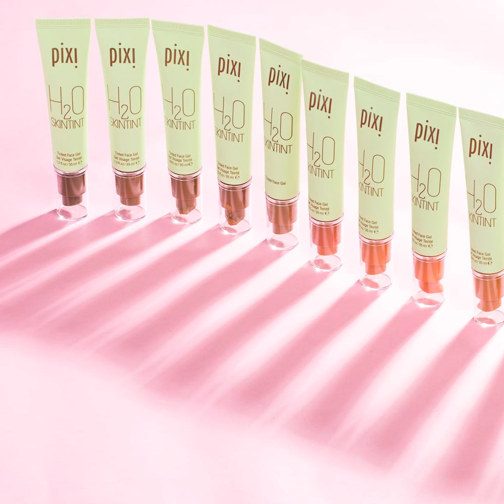 Pixi H2O SkinTint ingredients: green tea, rose water, lavender shown.