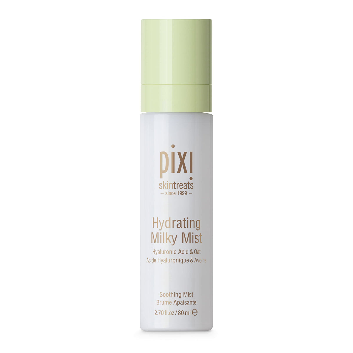 Pixi Milky Mist, botella con atomizador para hidratación rápida.