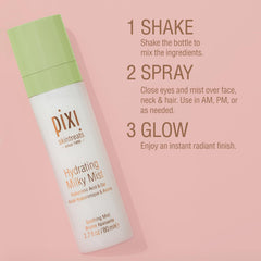 Pixi Milky Mist, rociado frío para sensación calmante y refrescante.