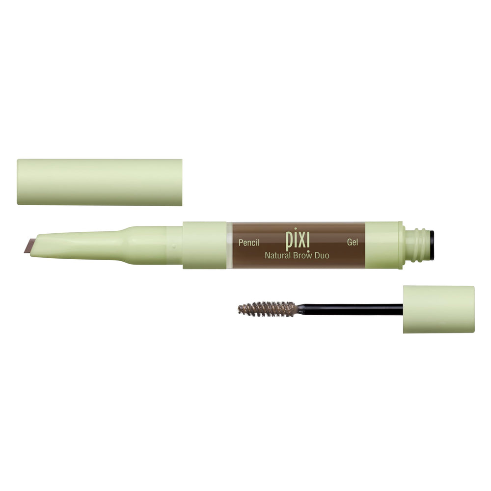 Pixi Natural Brow Duo: lápiz preciso para cejas marrón natural, rellena con trazos suaves