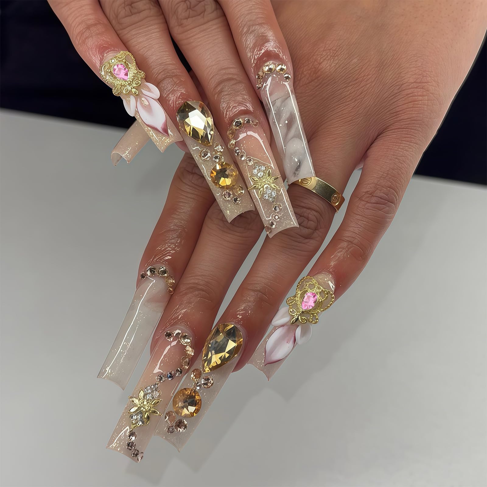 Dijes Pizadix mariposas para uñas, diseño delicado y versátil