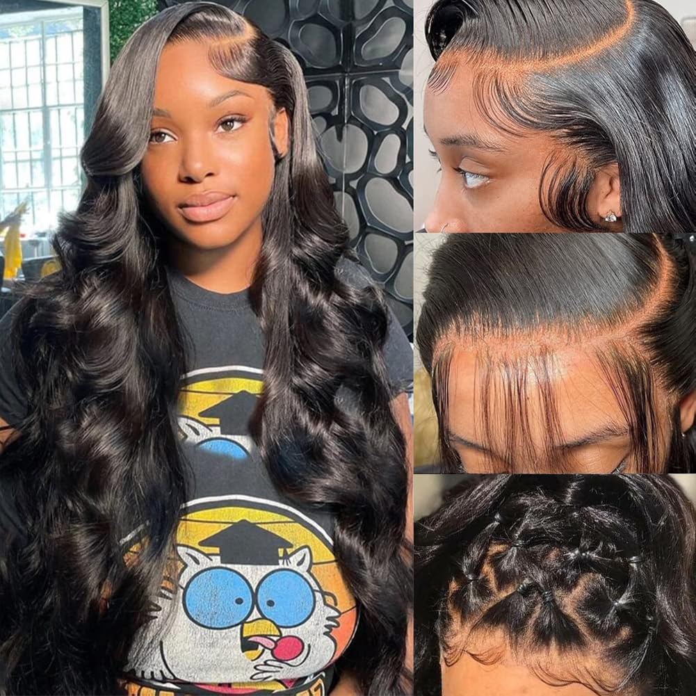 Pizazz cabello con onda corporal en frontal de encaje para 30 pulgadas