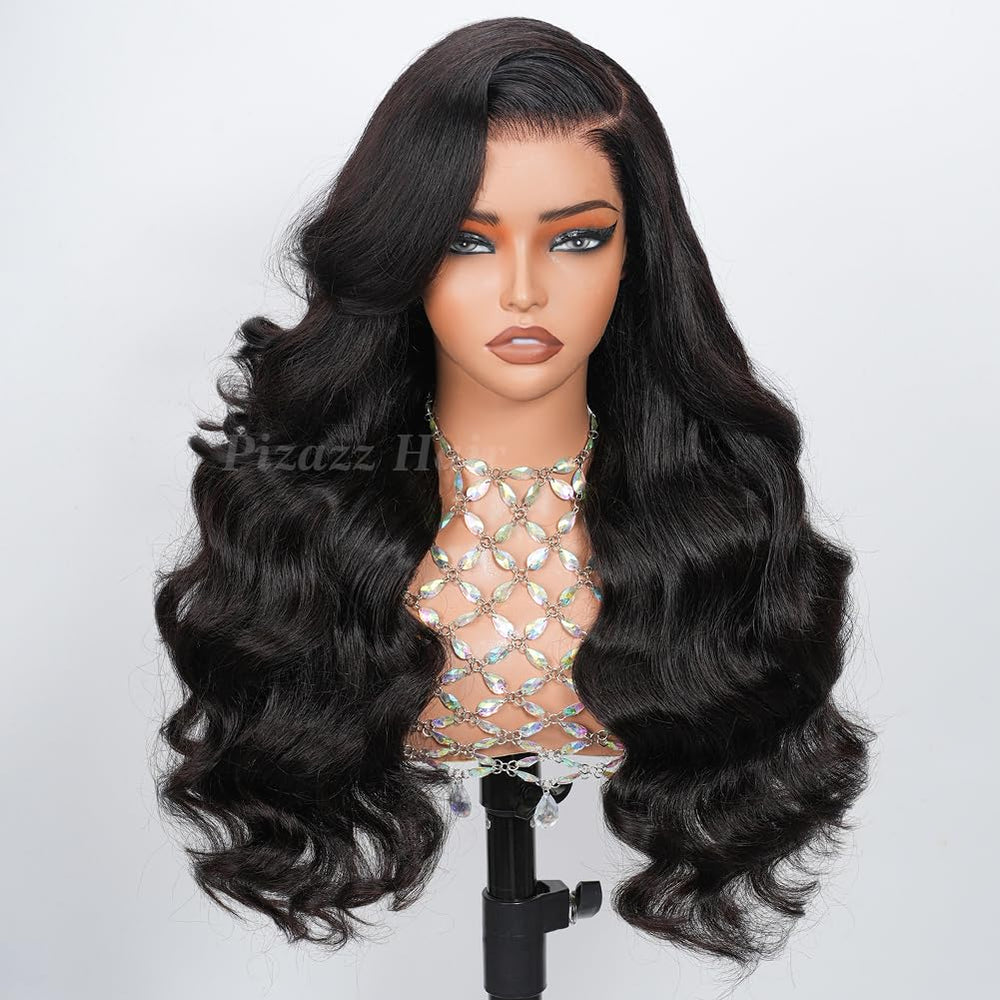 Peluca Pizazz frontal de encaje 13x4 HD transparente para un look natural y fácil de combinar