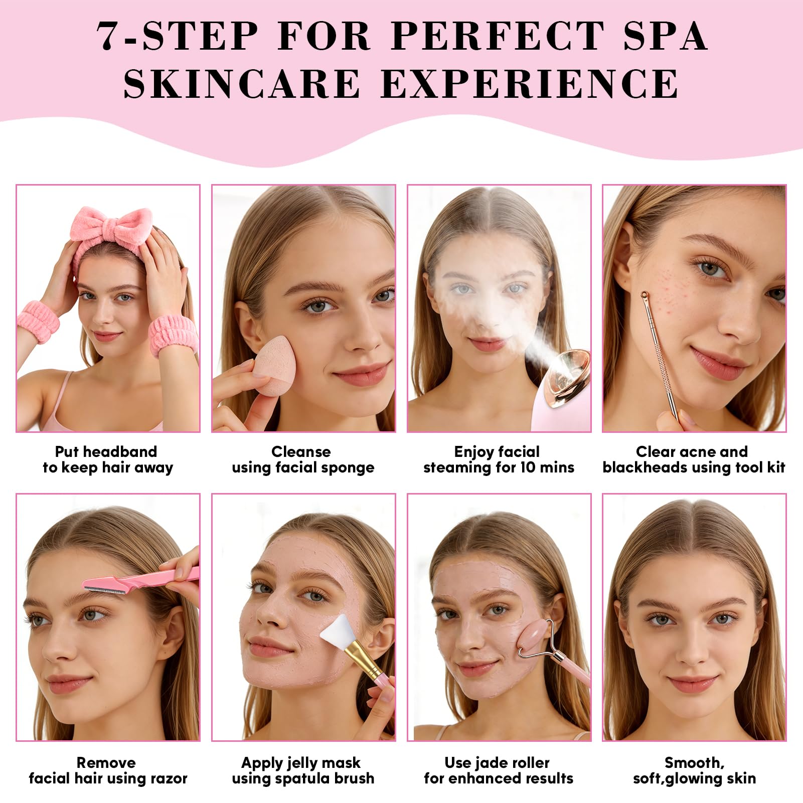 Pjordo afeitado facial suave para eliminar vello no deseado.