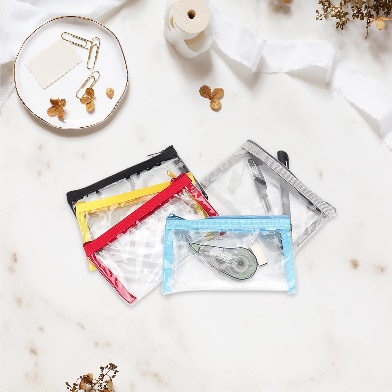 PKRFCJ bolsa transparente para viajes, pequeño estuche de cosméticos y accesorios.
