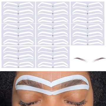 PKRFCJ plantillas de cejas 24 pares para delineado preciso