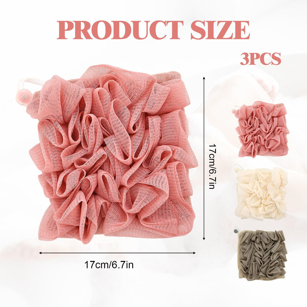 PKRFCJ jabon barra luffa dos-en-uno beige limpieza eficaz en la ducha