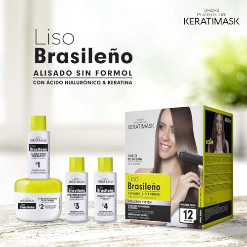 PLACENTA LIFE KERATIMASK tecnología sistema hialuronico para cabello liso y sedoso