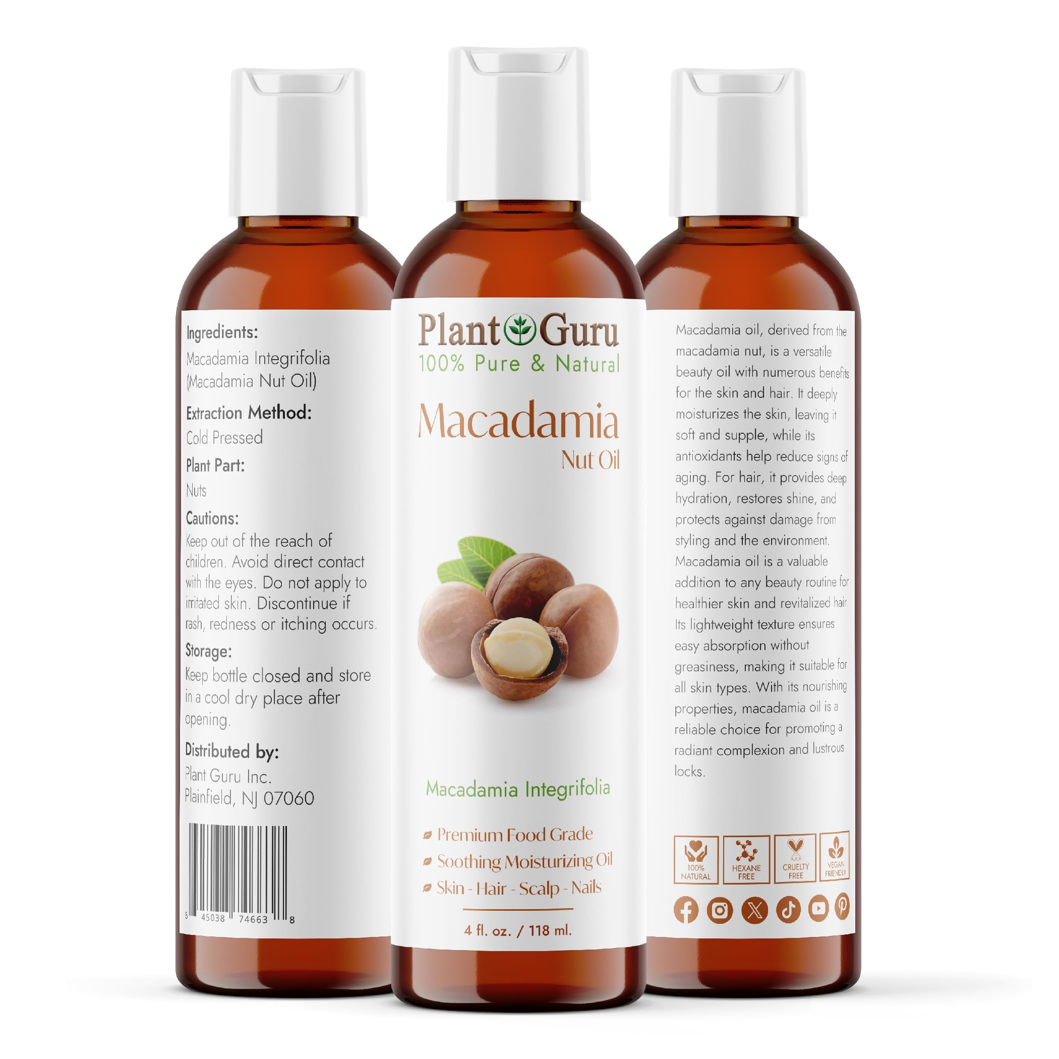Textura suave del aceite Plant Guru para masajes ligeros.