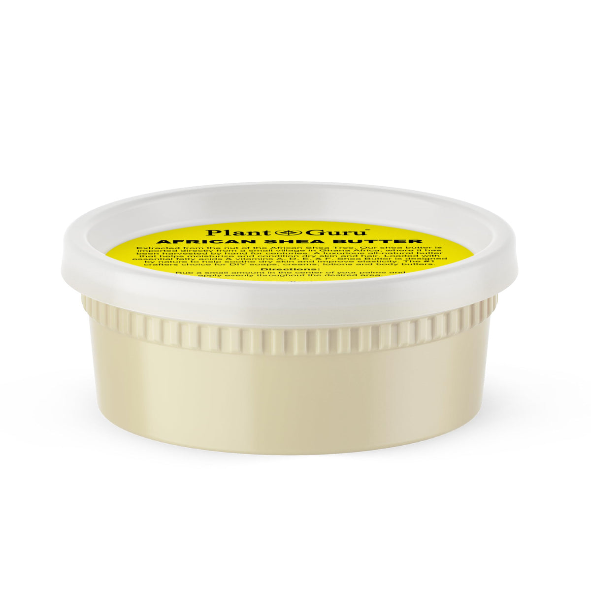 Plant Guru Manteca de Karité Africana Cruda, envase 8 oz, hidratación profunda para la piel.