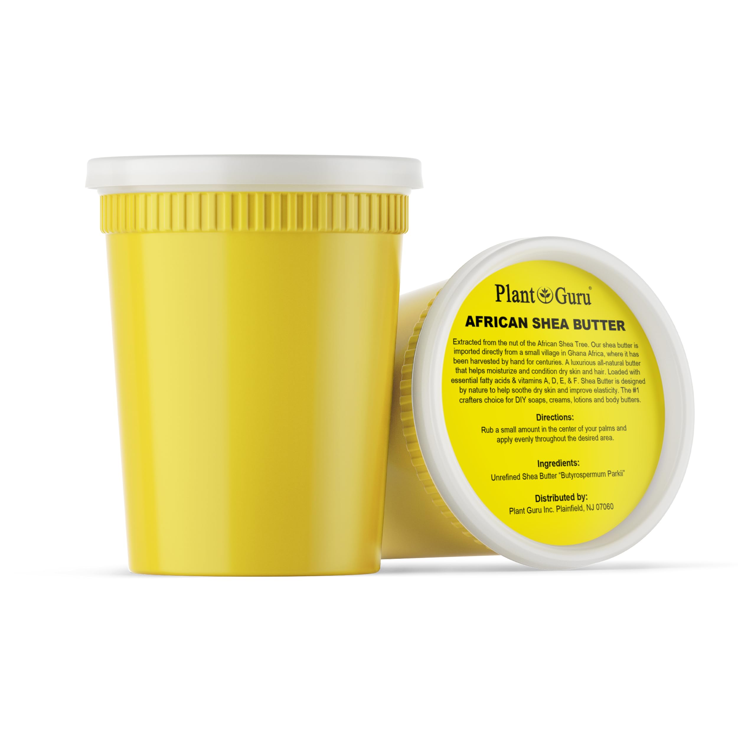 Plant Guru manteca karité amarilla, envase bulk para cuidado diario de piel y cabello
