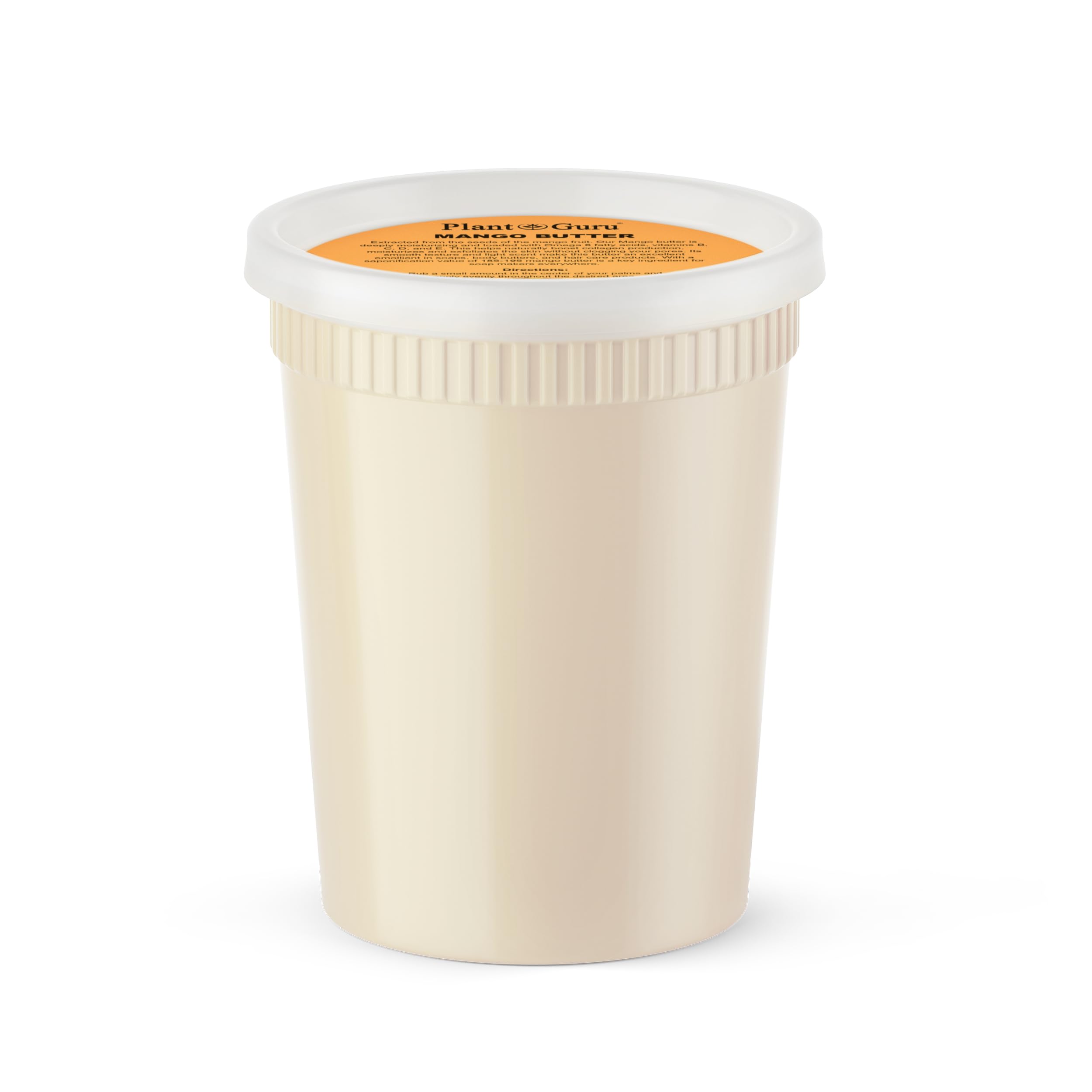 Plant Guru manteca de mango cruda 30oz para piel suave y humectación duradera.