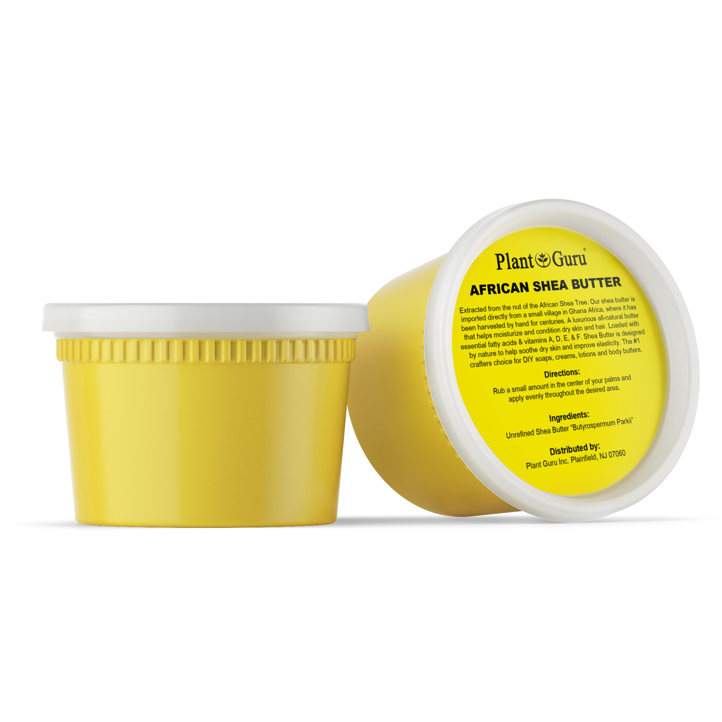 Plant Guru textura-cremosa-karite-cruda-amarilla para cuidado suave de piel y cabello