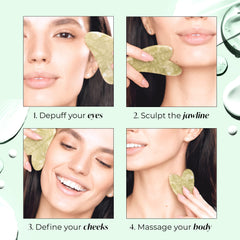 PLANTIFIQUE Gua Sha Jade, definición del maxilar para contorno.