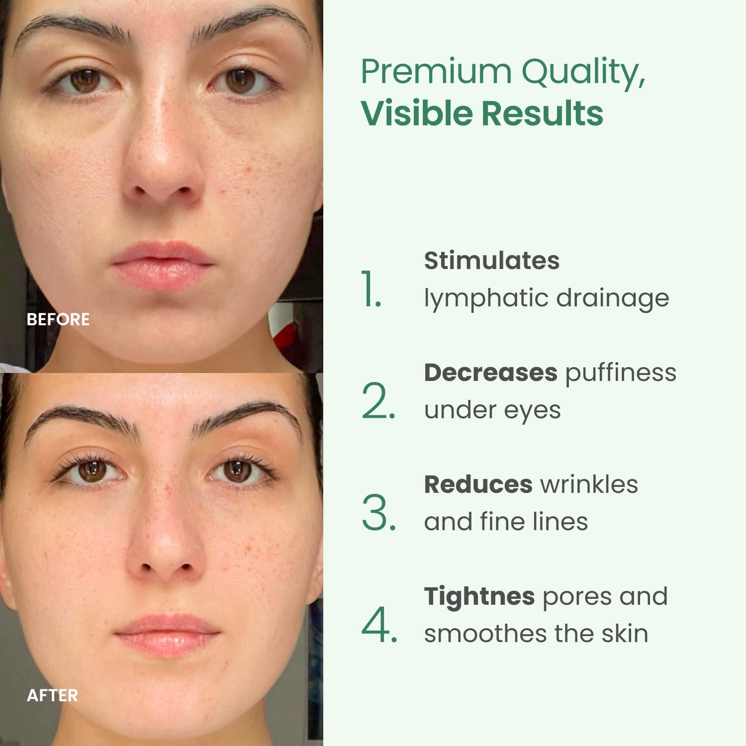Guasha de jade Plantifique para masaje facial y alivio de tensión