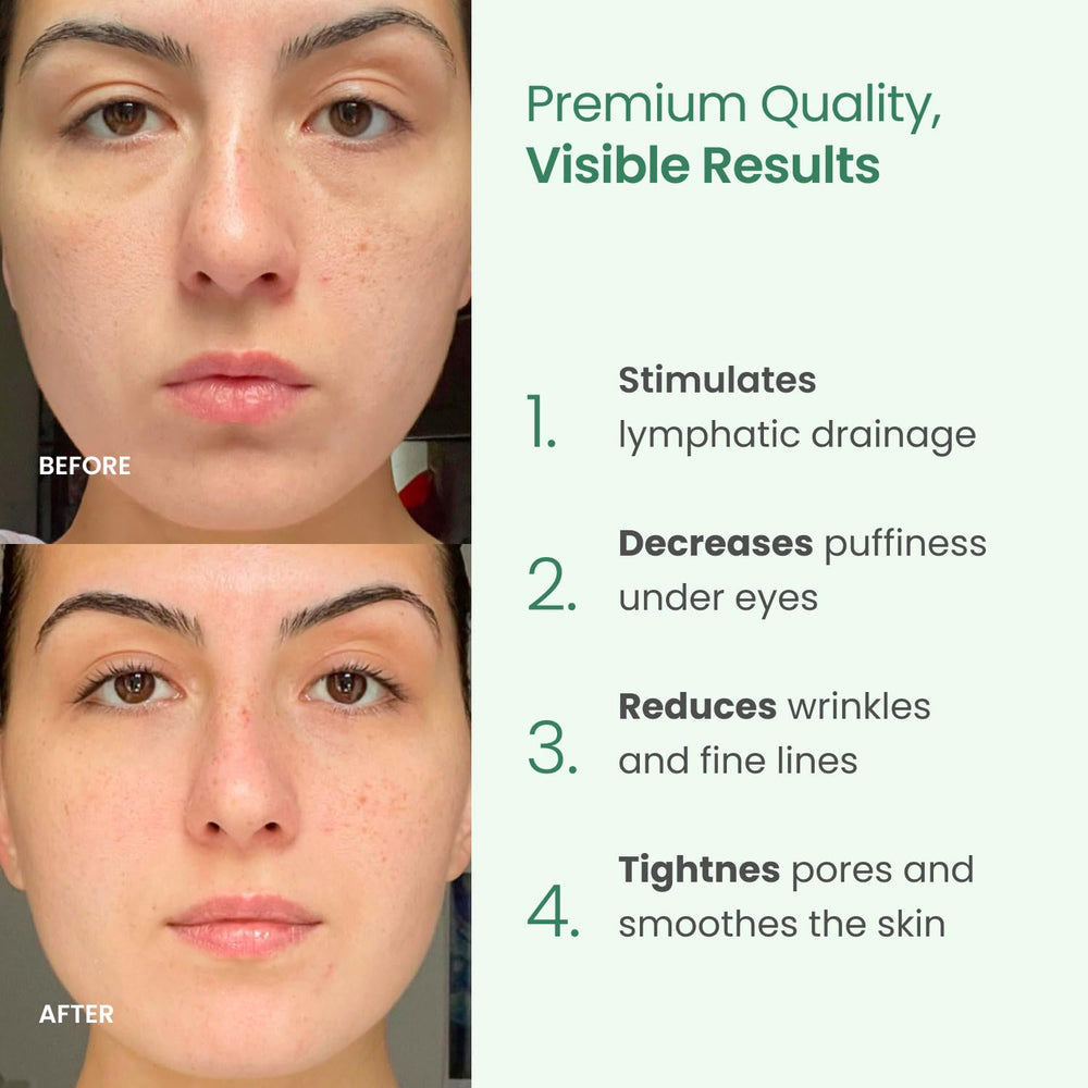 Guasha de jade Plantifique para masaje facial y alivio de tensión