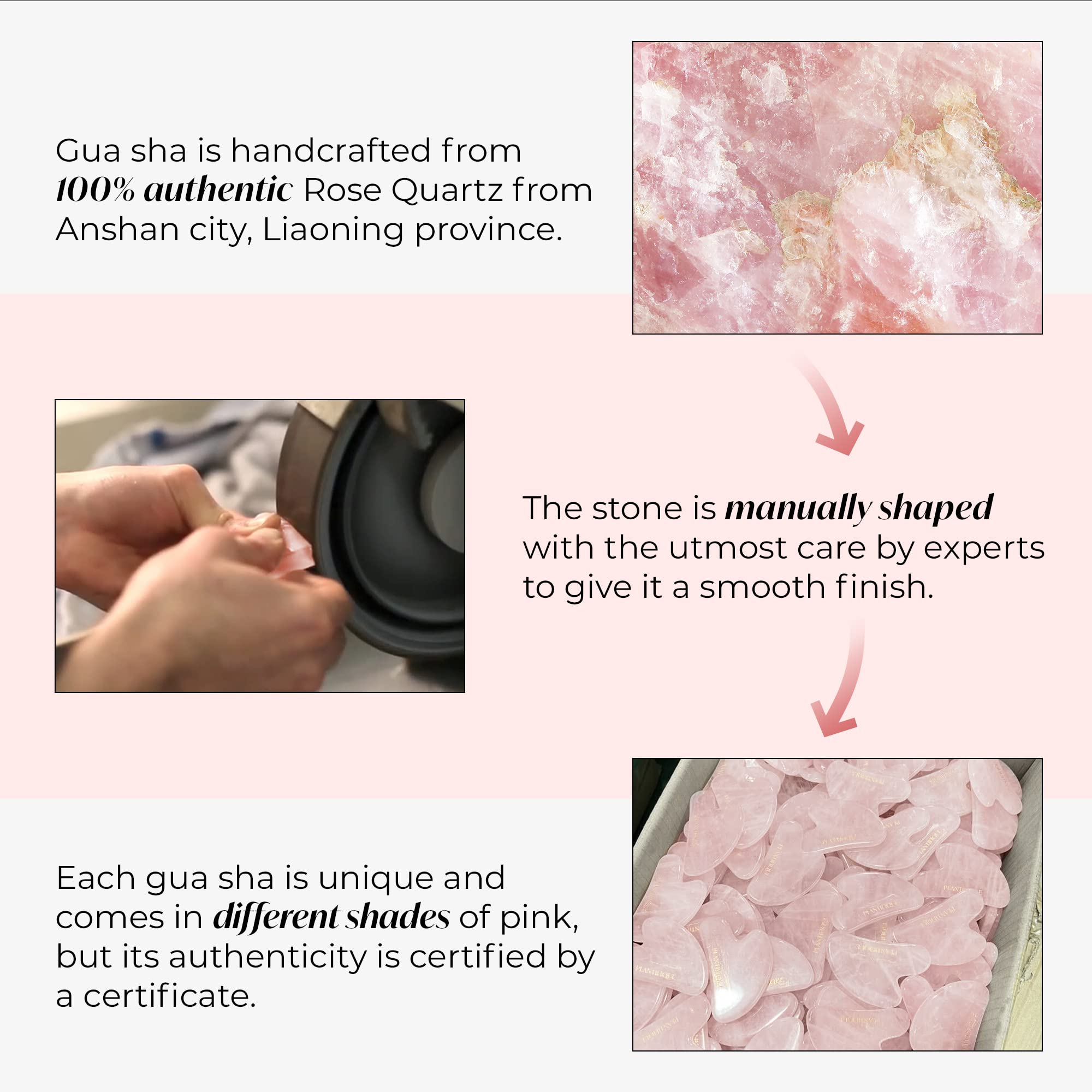 PLANTIFIQUE gua sha portátil, perfecto para viaje y sesiones rápidas.