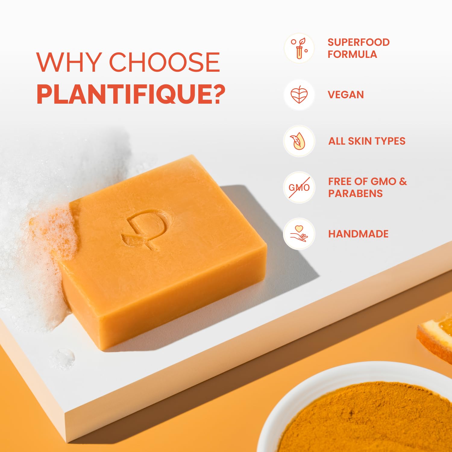 PLANTIFIQUE Jabón Exfoliación Suave Barra: limpieza suave y efectiva.