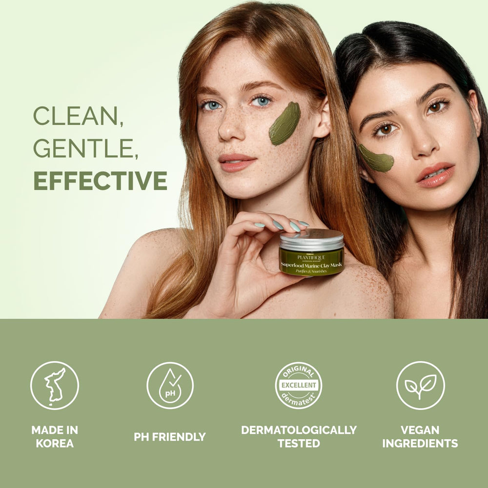 PLANTIFIQUE mascarilla arcilla coreana caléndula, suaviza la piel