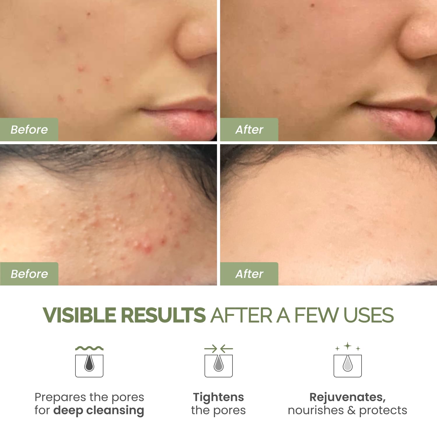 PLANTIFIQUE mascarilla arcilla coreana con espinaca, aporta claridad y frescura