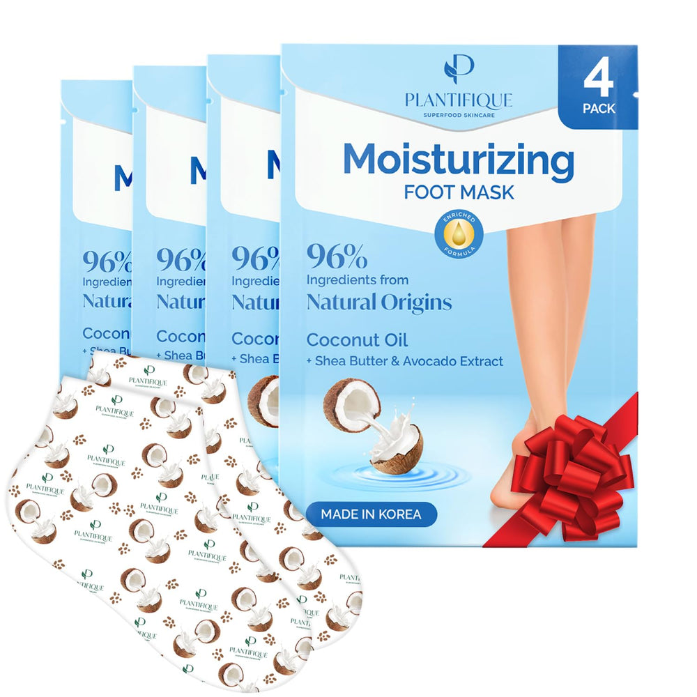 Mascarilla coreana para pies de PLANTIFIQUE en caja de 4 pares para uso familiar