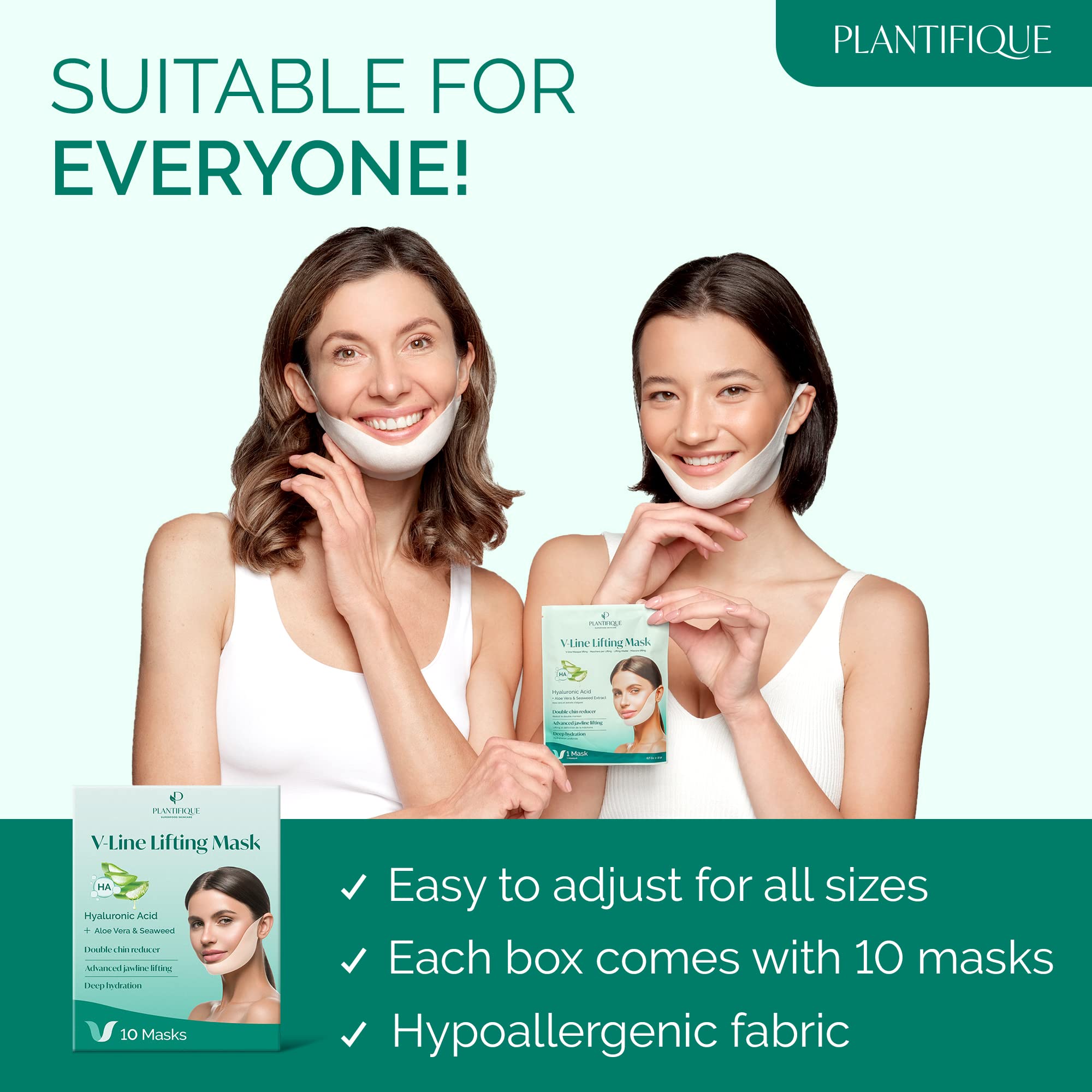 Plantifique sensación refrescante y relajante al quitarse la mascarilla.