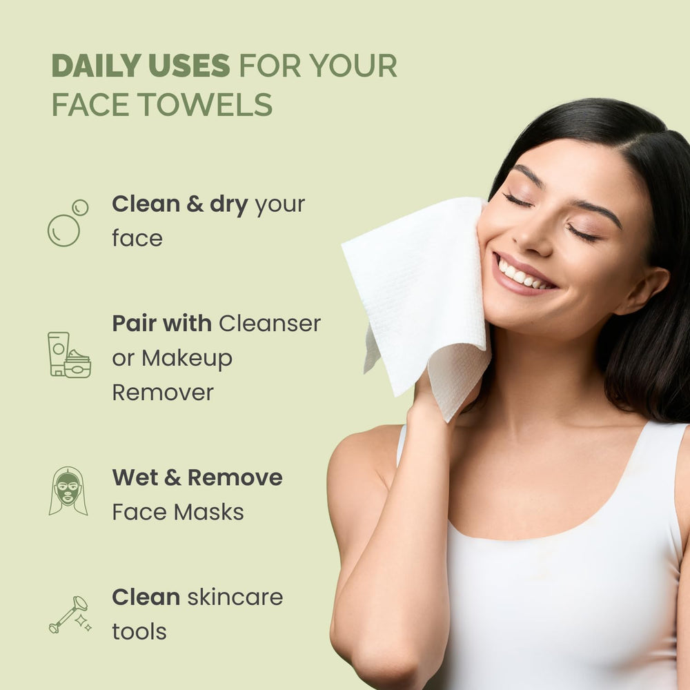 PLANTIFIQUE toallitas faciales, lado suave, ideal para limpieza delicada de la piel.