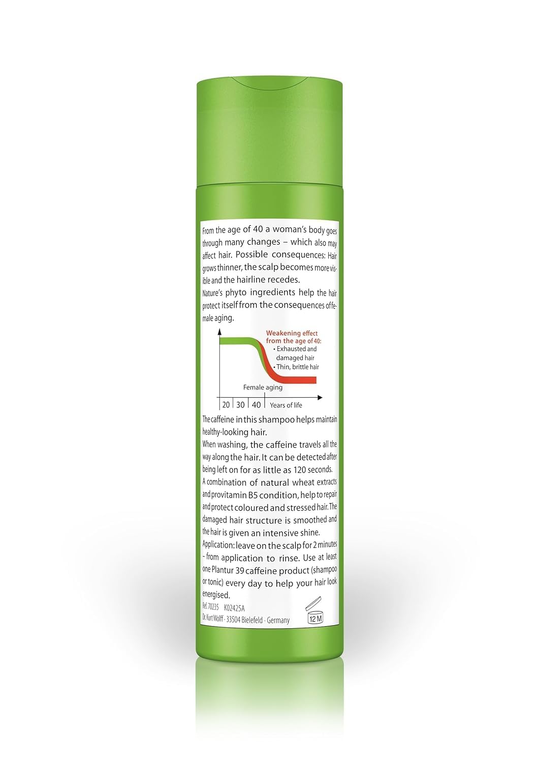 Plantur 39 Phyto-Caffeine Champú, niacina y zinc para fortalecer el cuero cabelludo.