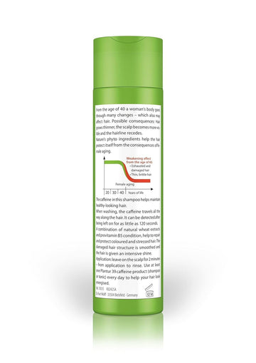 Plantur 39 Phyto-Caffeine Champú, niacina y zinc para fortalecer el cuero cabelludo.