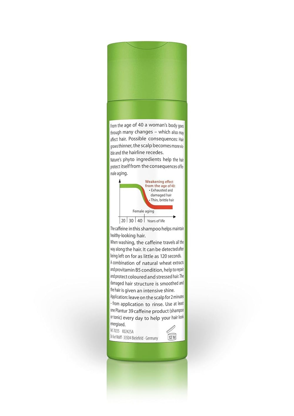 Plantur 39 Phyto-Caffeine Champú, niacina y zinc para fortalecer el cuero cabelludo.