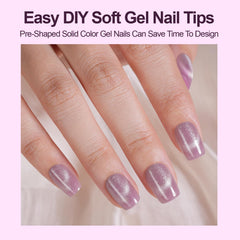 Plauva diseño suave de gel para uñas naturales.