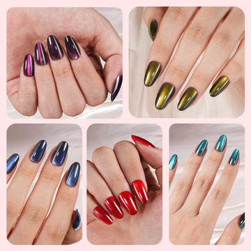 Plauva uñas para fiestas y eventos fáciles de colocar para estilo rápido.
